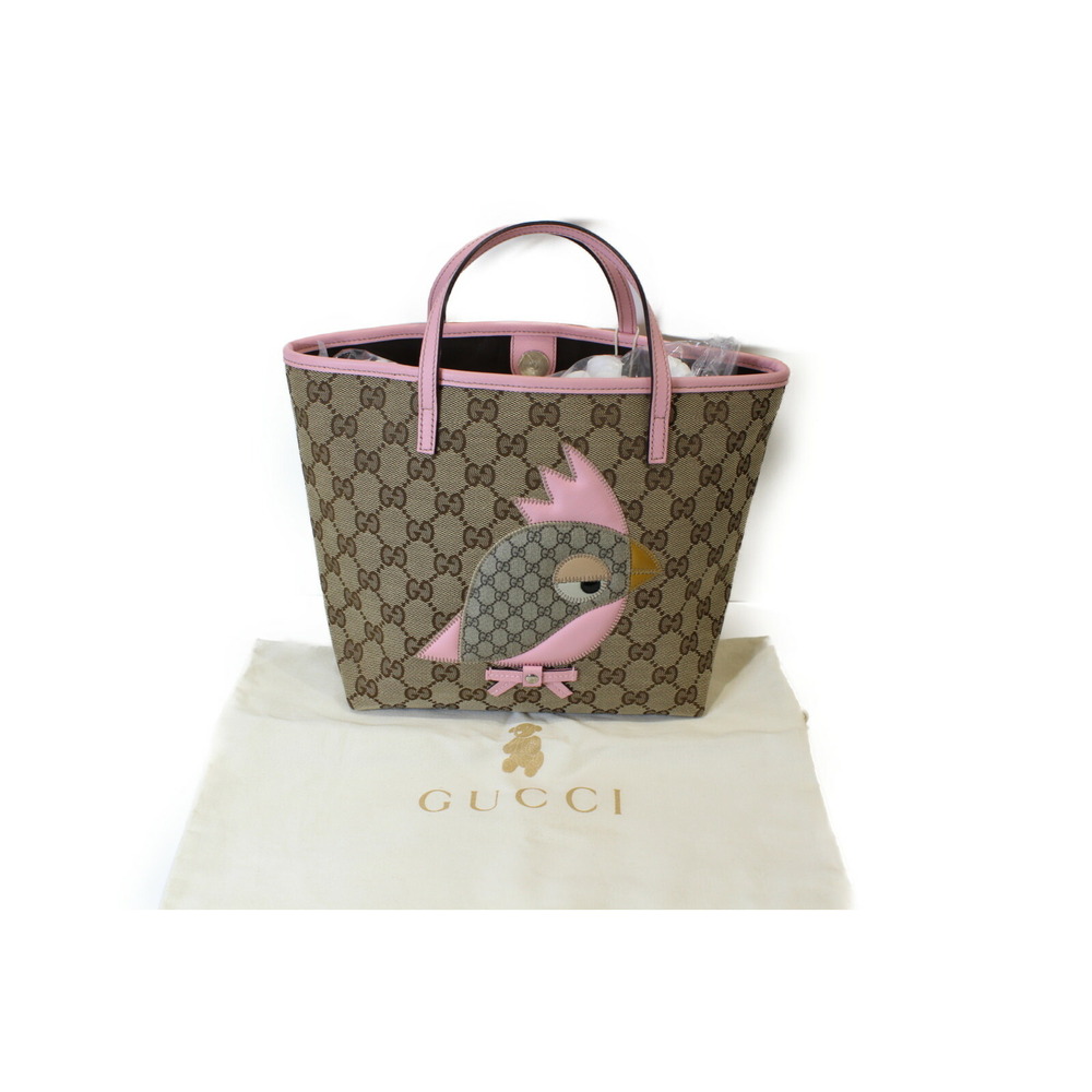 GUCCI Tote Papagallo GG Logo Compact Pink - Picture 7 of 7